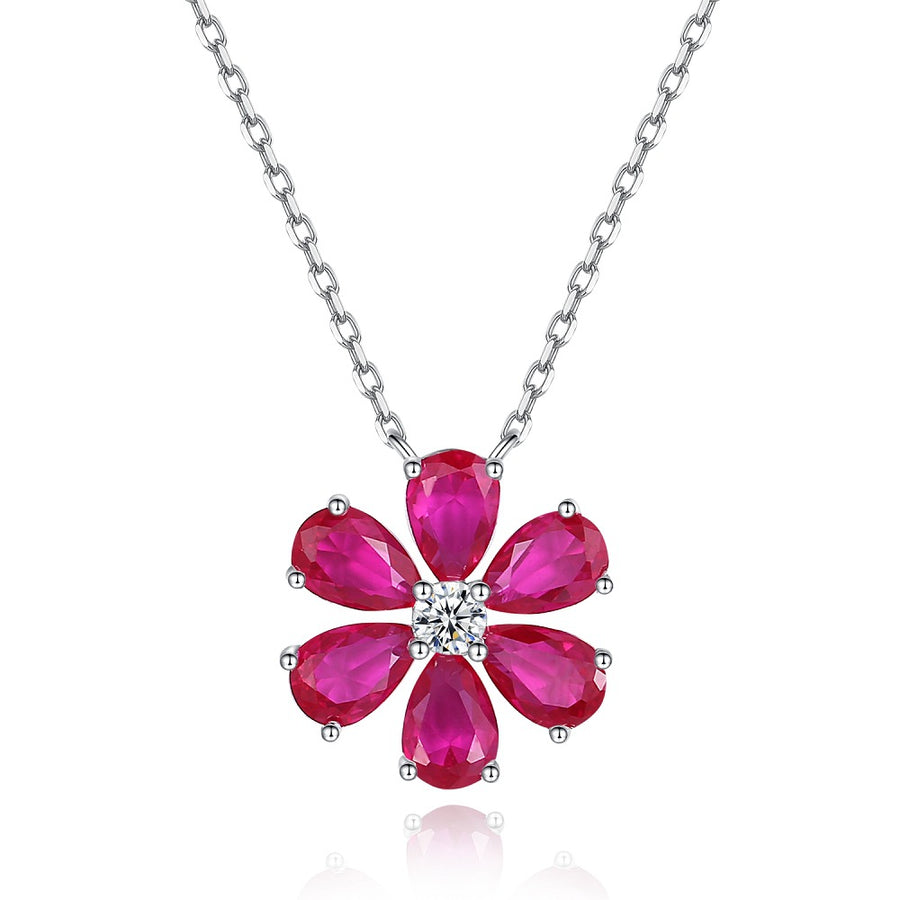 Collar flor periwinkle