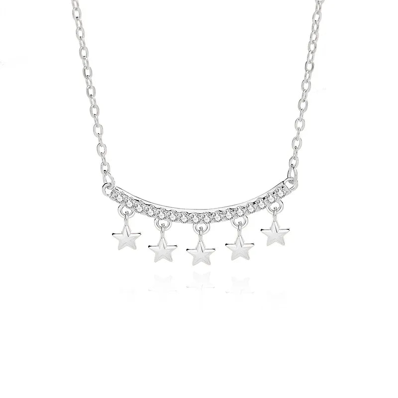 Collar estrellas platino