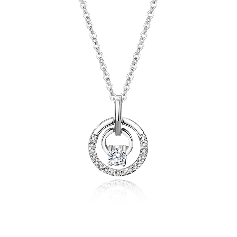 Collar aro clásico platino