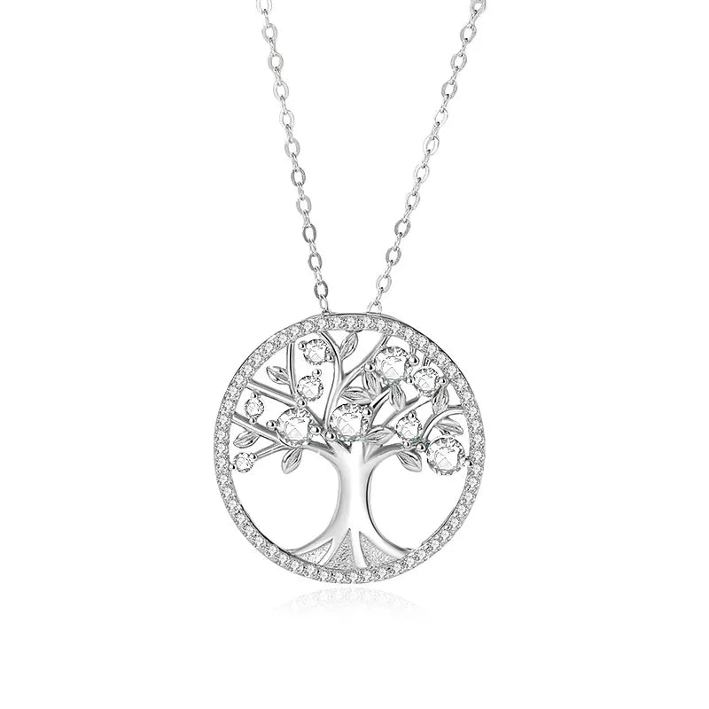 Collar árbol de la vida platino